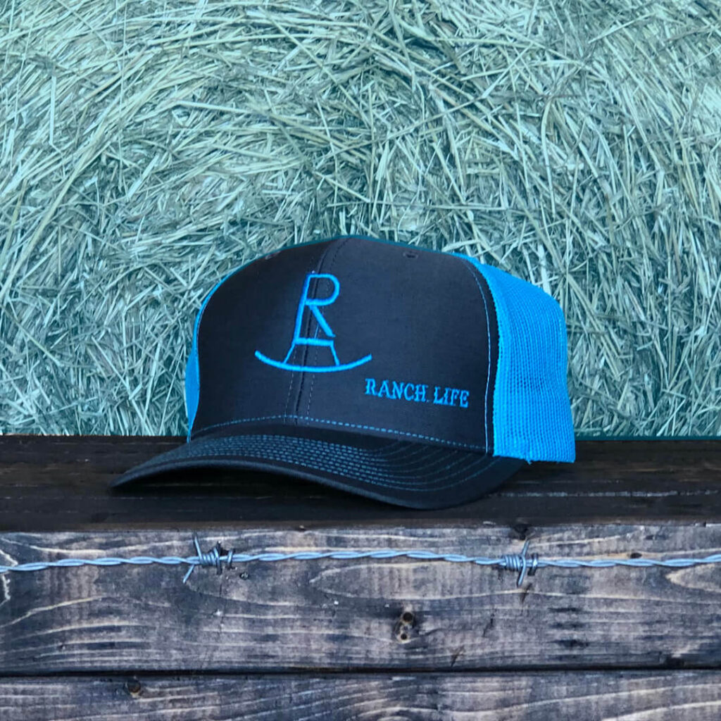 Blue Neon Ranch Charcoal and Neon Blue Trucker Twill Mesh – RANCH LIFE APPAREL